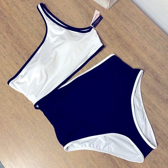 Victoria's Secret Other - Victoria’s Secret nwt The Monokini one piece color block black white swim suit
